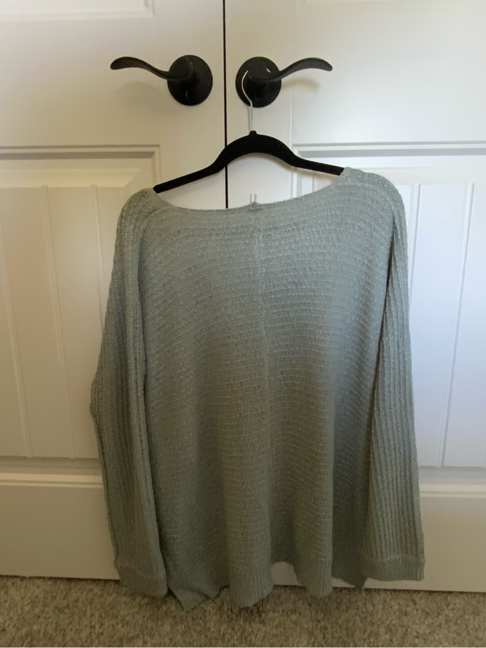 Wishlist Light Sage Green Waffle Knit Boatneck Sweater - Picture 2 of 10